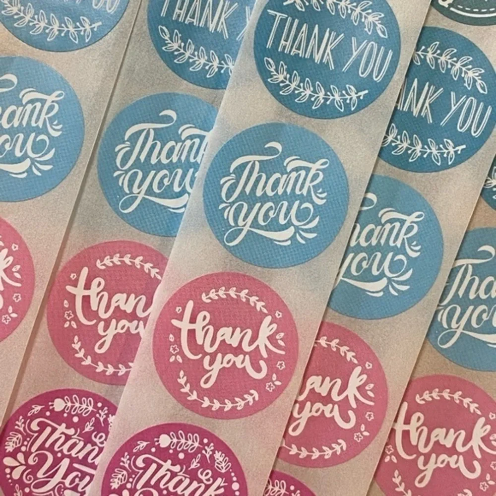 40 Small Thank You Stickers! (Quarter Size)